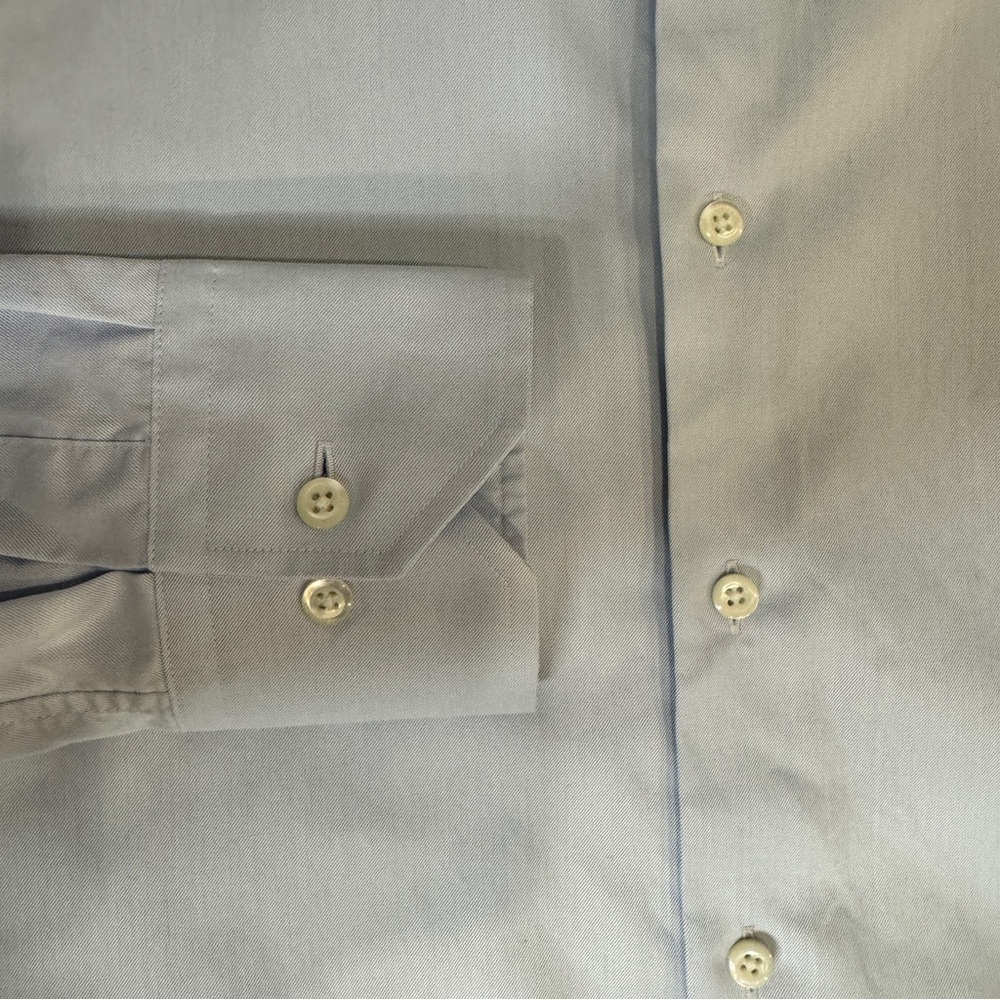 Stenströms Slimline Light Blue Twill Shirt Men’s 15 38 - Picture 4 of 9
